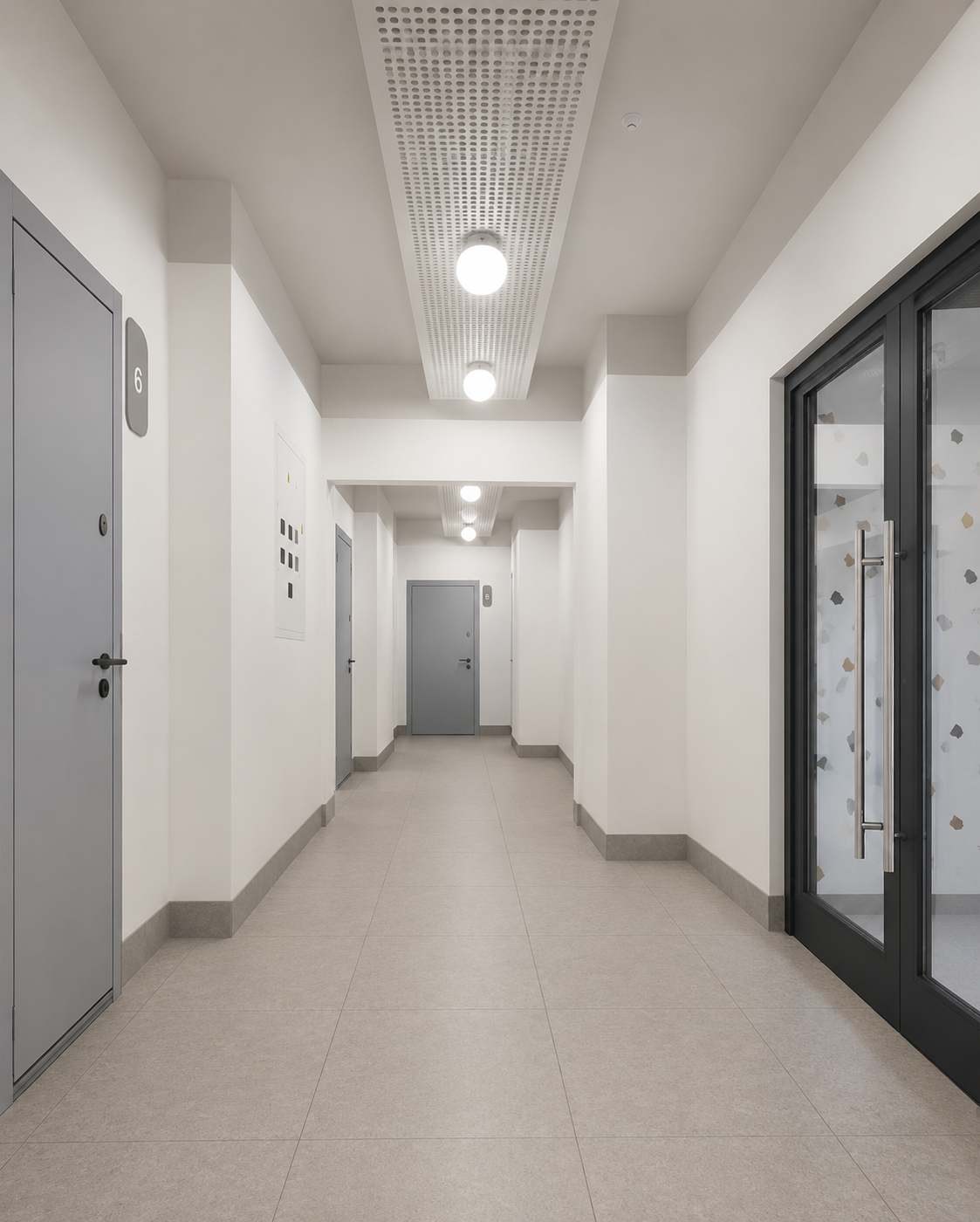Apartment Corridor Painting & Ceiling Finishing — extra site photo 2