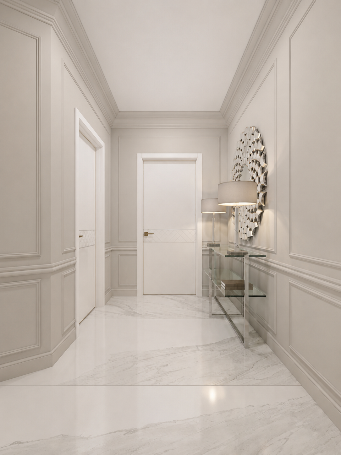 Luxury Hallway Wall Moulding & Interior Painting — extra site photo 2