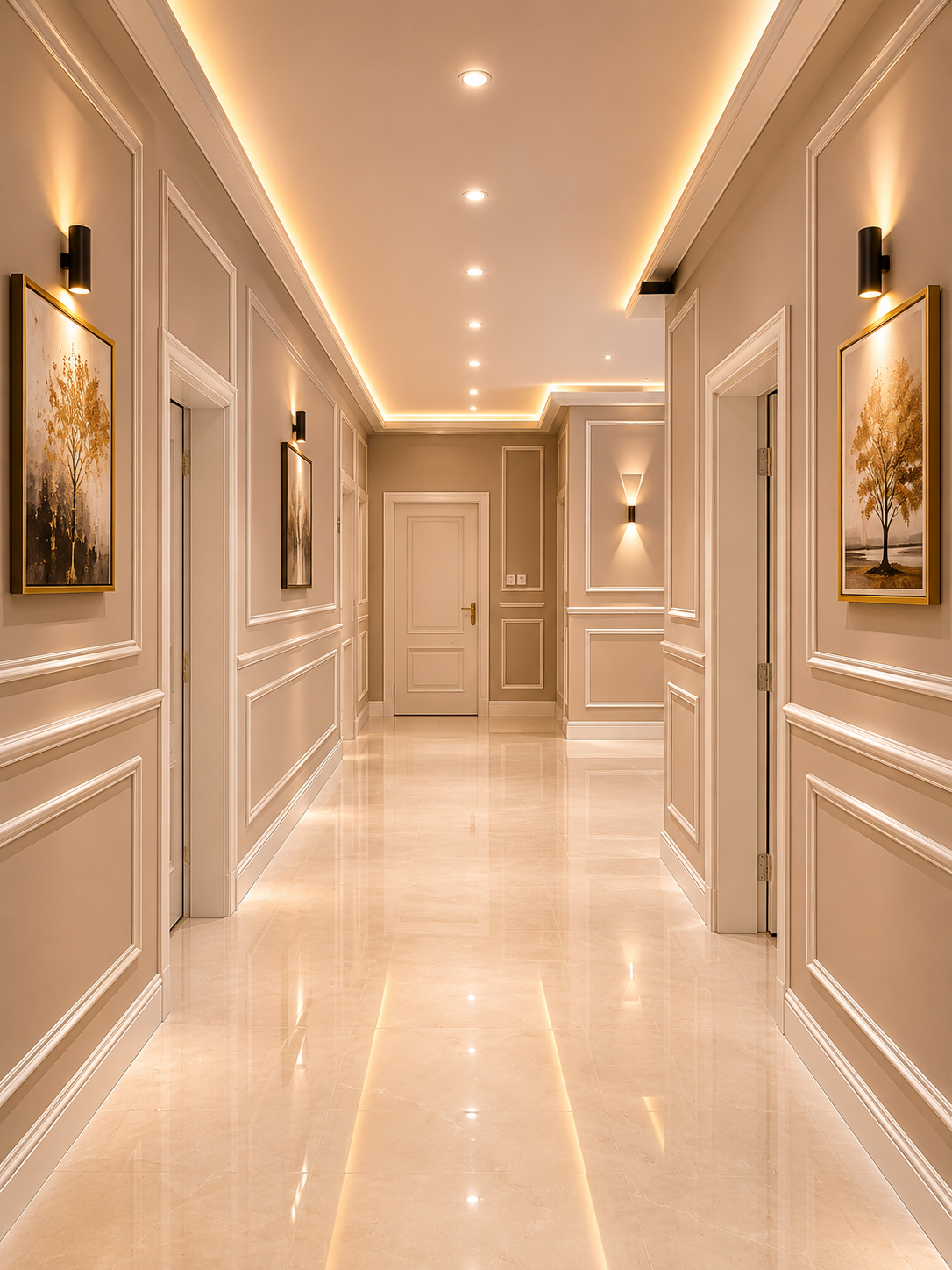 Classic Hallway Wall Moulding & Interior Painting — extra site photo 3